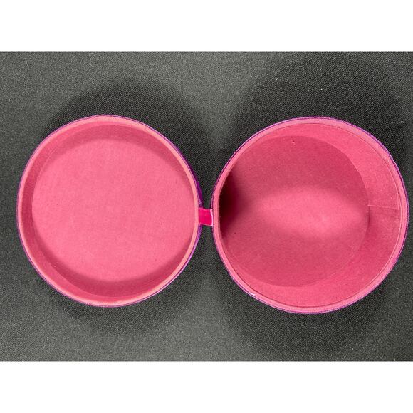 Vintage Purple Satin Gift Box with a Beaded and Sequenced Butterfly - Picture 5 of 6